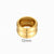 Women IG Style Geometric Stainless Steel 18K Gold Plated Rings