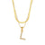 Fashion Stripe Number Text Letter Stainless Steel 18K Gold Plated Necklaces