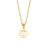 Fashion Round Number Text Letter Stainless Steel 18K Gold Plated Necklaces