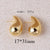 Fashion Droplet Copper Electroplating Stud Earrings