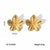 IG Style Geometric Petal Stainless Steel PVD 18K Gold Stud Earrings