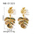 IG Style Leaf Geometric Stainless Steel Electroplating Earrings