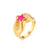 Women Geometric Stainless Steel 18K Gold Plated Rings