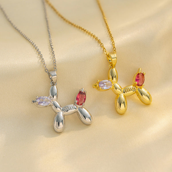 IG Style Animal Chinese Zodiac Titanium Steel 18K Gold Plated Necklaces