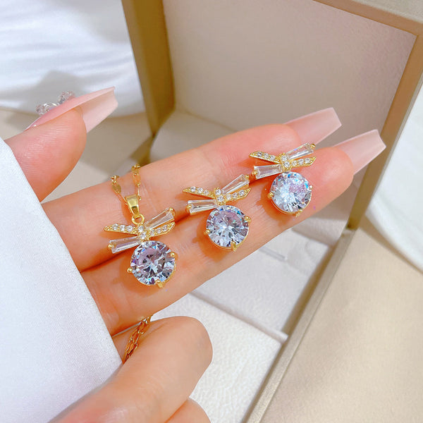 Korean Cosmos Geometric Titanium Steel Electroplating Earrings