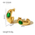 IG Style Circle Heart Tennis / Diamond Line Heart Geometric U-Shape Titanium Steel Electroplating Earrings