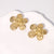 Minimalist Flower Flower Stainless Steel Electroplating Stud Earrings