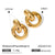 IG Style Circle Stainless Steel Electroplating Earrings