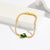 Luxurious Women Petal Geometric Gold Plating Diamond Inlay Bracelets