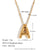 Fashion Letter Number Text Stainless Steel 18K Gold Plated Necklaces