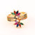 Fashion Women Octagram Flower Copper Electroplating Rings