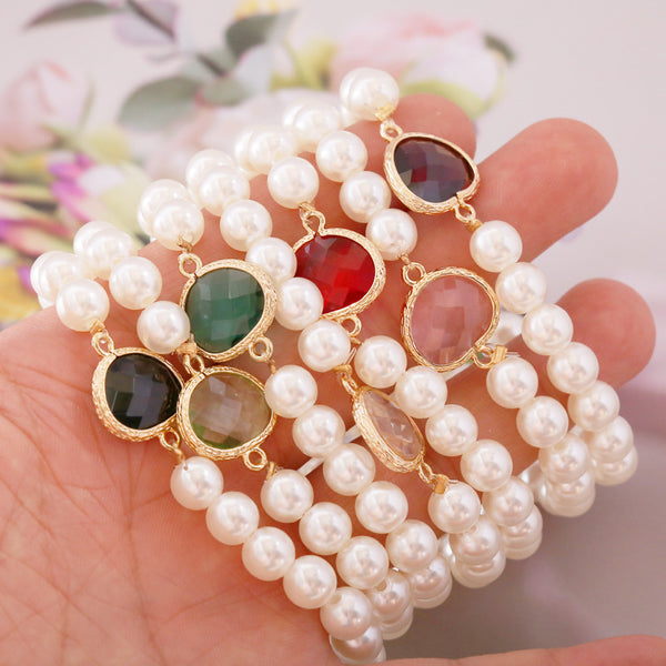 Women Pearl Leaf Pearl Bracelets