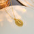 Heart Geometric Titanium Steel 18K Gold Plated Necklaces