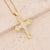 Women Cross Copper Zircon Inlay Pendants