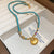 Modern Chinese East Asia Symbol Geometric Artificial Pearl Electroplating Necklaces