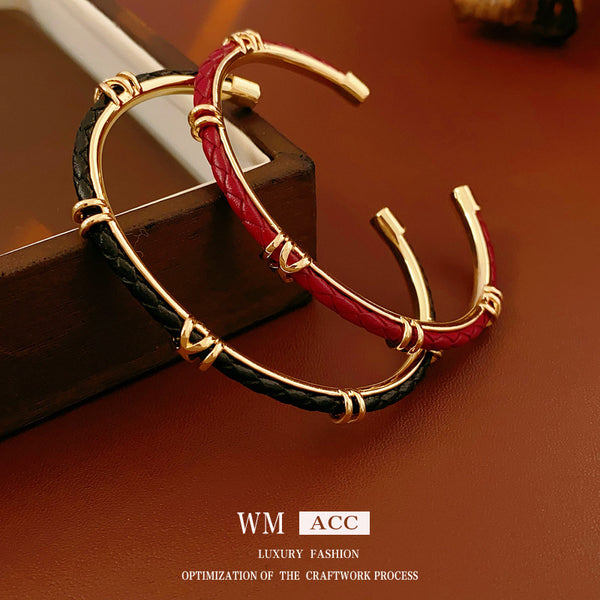 Moderate Luxury Circle Copper Electroplating Bangles