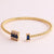 Fashion Women Quadrilateral Geometric Zircon Electroplating Bracelets