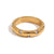 Elegant Fashion Circle Geometric Flower Stainless Steel 18K Gold Plated Rings