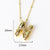 Unisex Letter Zircon Electroplating Necklaces