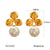 IG Style Pearl Flower Geometric Stainless Steel Electroplating Earrings