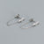 925 Sterling Silver Cute & Edgy Stripe Geometric Silver Diamond Inlay Stud Earrings