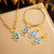 Women Chain Stainless Steel Electroplating Jewelry Sets