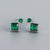 925 Sterling Silver Korean Quadrilateral Geometric Silver Diamond Inlay Stud Earrings