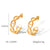 IG Style C-Shape Geometric Stainless Steel Electroplating Earrings