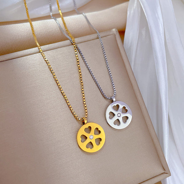 Women Fashion Geometric Titanium Steel Electroplating Necklaces