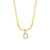 Fashion Letter Number Text Stainless Steel 18K Gold Plated Necklaces