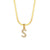 Fashion Stripe Number Text Letter Stainless Steel 18K Gold Plated Necklaces