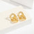 Moderate Luxury Number Geometric Zircon Inlay Diamond Inlay Earrings