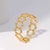 Women Cute Hexagon Geometric Stainless Steel Electroplating Rings