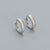 925 Sterling Silver Fashion Circle Geometric Silver Electroplating Earrings