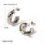 IG Style Irregular U-Shape Stainless Steel 18K Gold Plated Earrings