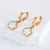 Fashion Flower Stainless Steel Electroplating Earrings