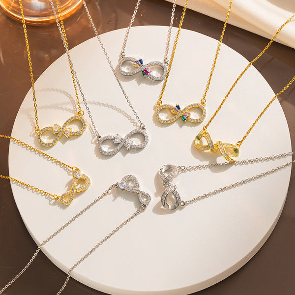 Number Letter Text Titanium Steel 18K Gold Plated Necklaces