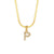 Fashion Stripe Number Text Letter Stainless Steel 18K Gold Plated Necklaces