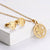 Women Korean Crown Chain Moon Crown Stainless Steel Electroplating Pendants