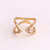 IG Style Women U-Shape Zircon Electroplating Rings