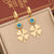 Expressive Eye Flower Stainless Steel Electroplating Necklaces