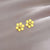 Korean Cosmos Geometric Titanium Steel Electroplating Earrings