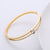 Moderate Luxury Double Circle Stainless Steel Diamond Inlay Bangles