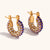 Fashion Ellipse Geometric Stainless Steel 18K Gold Plated Earrings