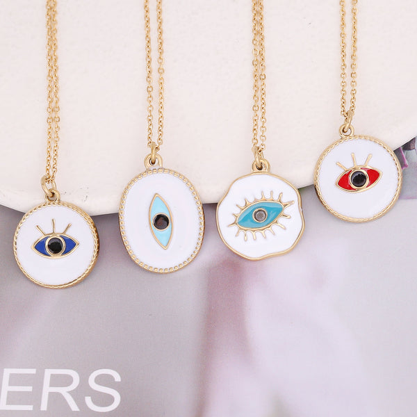 Women Eye Stainless Steel Oil Dripping Pendants