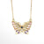 Vintage Retro Women Butterfly Butterfly Zircon Diamond Inlay Necklaces