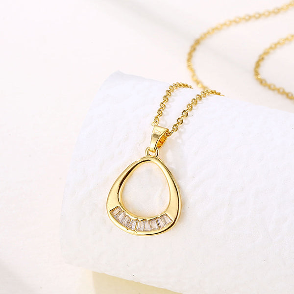 Women Minimalist Geometric Metal Stainless Steel Electroplating Necklaces