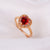 Minimalist Women Heart Geometric Zircon Zircon Inlay Rings