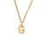 Fashion Letter Number Geometric Text Stainless Steel 18K Gold Plated Necklaces