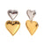 Fashion Heart Stainless Steel 18K Gold Plated Stud Earrings